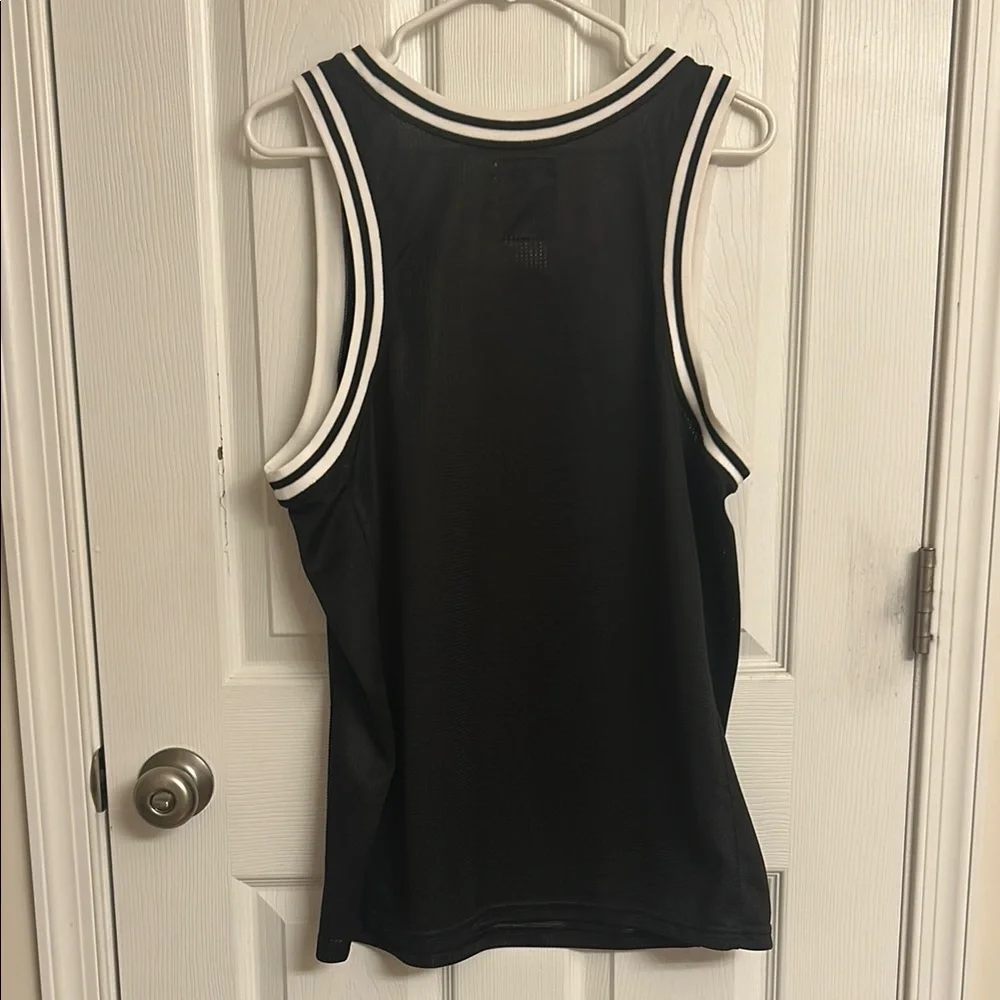 Champion Black White Athletic Tank Top Polyester Size Medium - Picture 4 of 8